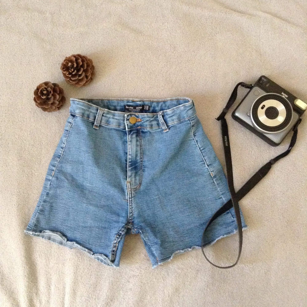 Denim High Waist Short